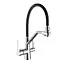 Смеситель для кухни однорычажный гибкий гусак под фильтр латунь гайка Ø35 хром/черный Frap 1/10 F4374-1 Черный матовый - миниатюра 2