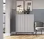 Комод высокий Perfect Home Новая/Nova 2-дверный с черными ножками K104 Серый (PFH-091234) - миниатюра 1