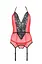 Корсет з пажами для панчох Passion Peonia CORSet S/M red стрінги - мініатюра 3