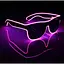 Очки светодиодные Leds солнцезащитные El Neon ray pink неоновые - миниатюра 1