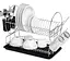 Сушарка для посуду Dish Rack WL-2605 двоярусна з піддоном та відсіком для приладів - мініатюра 2