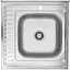 Кухонная мойка Kroner KRP Satin - 6060R (0,6 мм) (CV022824) - миниатюра 1