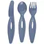 Набір столових приборів Canpol babies виделка, ніж та ложка блакитний (31/418_blu) - мініатюра 1