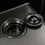 Кухонна мийка Platinum Handmade PVD 60x50 чорна з підставкою для ножів + сифон, дозатор та кошик, Нержавіюча сталь - мініатюра 3