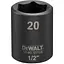 Головка торцевая DeWalt Impact 1/2" х 20 мм (DT7538) - миниатюра 1