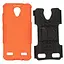 Чехол бампер Florence ZTE Blade A520 противоударная панель силикон пластик Pc tpu оранжевый - миниатюра 4