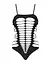 Бодистокинг с поперечными вырезами Obsessive B122 teddy черный S/M/L - миниатюра 5