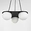 Подвесная люстра с тремя плафонами в сферических мотивах Ст. 922/3 BK+WT | Line F - миниатюра 6
