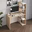 Комп’ютерний стіл Vays M-17 Дуб Сонома, письмовий з боковим стелажем зправа, ЛДСП, 120×60×148 см - для дому, навчання, офісу - мініатюра 1