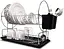 Сушарка для посуду Dish Rack WL-2605 двоярусна з піддоном та відсіком для приладів - мініатюра 3