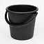 Ведро пластмассовое хозяйственное без крышки 5 л Черный 88033 - миниатюра 1