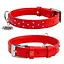 Ошейник для собак кожаный Waudog Glamour с QR-паспортом с клеевыми стразами Ш 20 мм Д 30-39 см красный - миниатюра 1
