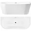 Ванна акрилова пристінна Rea Capr 170x75 whte REA-W9801 Білий - мініатюра 1