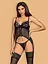 Корсет и стринги Obsessive Contica L/XL черный - миниатюра 3