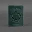 Шкіряна обкладинка для паспорта з українським гербом зелена - мініатюра 7