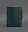 Шкіряний блокнот з датованим блоком (Софт-бук) 9.1 зелений - мініатюра 1