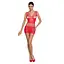 Бодистокинг - мини-платье с бабочками Passion BS090 red One size - миниатюра 3