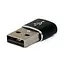 Перехідник Type-C (F) - USB 2.0 (M), чорний, Extradigital (KBU1813) - мініатюра 1