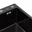 Кухонная мойка 58x43 PVD черная Platinum Handmade (сифон круглый, 3.0/0.8), Черный - миниатюра 3