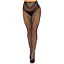 Панчохи Leg Avenue Crotchless Net Tights With Heart Backseam Black One Size - мініатюра 5