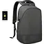 Рюкзак міський офисний Tigernu T-B3595 19л з USB для ноутбука 15.6" Black Grey (17053) - мініатюра 3