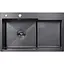 Кухонная мойка Kroner KRP PVD Schwarze - 7848LHM (3,0/1,0 мм) (CV030023) - миниатюра 1