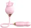 Вибратор I’MCUM Pulse Rose 3D со стимуляцией клитора, 10 режимов лизания, вращения, имитация толчков (7970379617738) - миниатюра 1