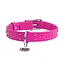 Ошейник для собак кожаный Waudog Glamour с QR-паспортом с клеевыми стразами Ш 20 мм Д 30-39 см розовый - миниатюра 3