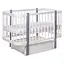 Детская кроватка Бук Рассвет с ящиком, маятниковый механизм бело-серый - миниатюра 1