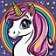 Картина за номерами "Райдужна єдиноріжка" KHO6293, 25х25 см - мініатюра 1