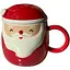 Кружка новогодняя Olens O8030-218-3 Морозко с керамической крышкой 360 мл Красная - миниатюра 1