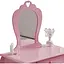 Детский туалетный столик Chomik Elsa с зеркалом + розовый стул - миниатюра 8
