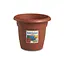 Вазон пластиковый Linea Mediterraneo, 24 см круглый, 4,5л терракот (82240) - миниатюра 1