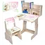 Дитяча парта Bambi N 2071-15-2 Привіт зайченя з укр. абеткою та стільчиком світлий венге - мініатюра 1