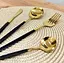 Набор столовых приборов A-Plus Cutlery set Gold на 1 персону 4 предмета Золотой - миниатюра 4