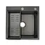 Кухонна мийка Gappo GS5050-6 накладна 500x500 мм, нержавіюча сталь, поверхня PVD, Чорний - мініатюра 2