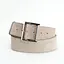 Ремень женский широкий замшевый JK-5017 бежевый с серебристой пряжкой (120 см) - миниатюра 2