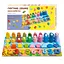 Дошка логічна WToys, дерев’яна, сортер, риболовля, цифри англ., кільця - мініатюра 1