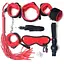 Набір для BDSM 7 аксесуарів Червоний - мініатюра 1