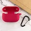 Силиконовый футляр New с карабином для наушников Airpods Pro Красный / Rose Red - миниатюра 3