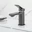 Змішувач для умивальника литий вилив збройова сталь Frap F1084-9 Графітовий хром - мініатюра 3