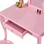 Детский туалетный столик Chomik Elsa с зеркалом + розовый стул - миниатюра 6
