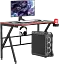 Геймерский компьютерный стол GT Racer T-1218 (120x60x73) Black - миниатюра 2