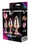 Анальна пробка Gleaming Love Gold Plug Set 3 шт. (рожевий) - мініатюра 5