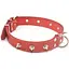 Нашийник для собак Zoo-hunt шкіряний з шипами ОШ червоний ОШ 4,0/49-60 см - мініатюра 1