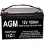 Аккумуляторная батарея BatoPower AGM 12V 100 Ah VRLA - миниатюра 1