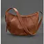 Шкіряна жіноча сумка Круасан свіло-коричнева - мініатюра 1