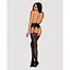 Сетчатые чулки-стокинги под леопард Obsessive Garter stockings S817 S/M/L - миниатюра 4