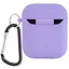 Силіконовий футляр з мікрофіброю для навушників Airpods 1/2 Бузковий / Dasheen - мініатюра 2