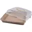 Тортівниця пластикова Violet House 0036 Каризма Cappucino квадратна з кришкою 13х38х38 см  - мініатюра 2